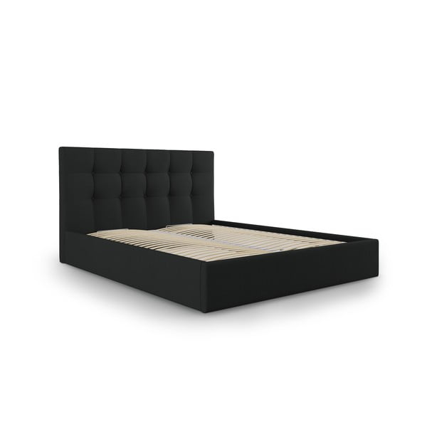Čierna dvojlôžková posteľ Mazzini Beds Nerin, 160 x 200 cm