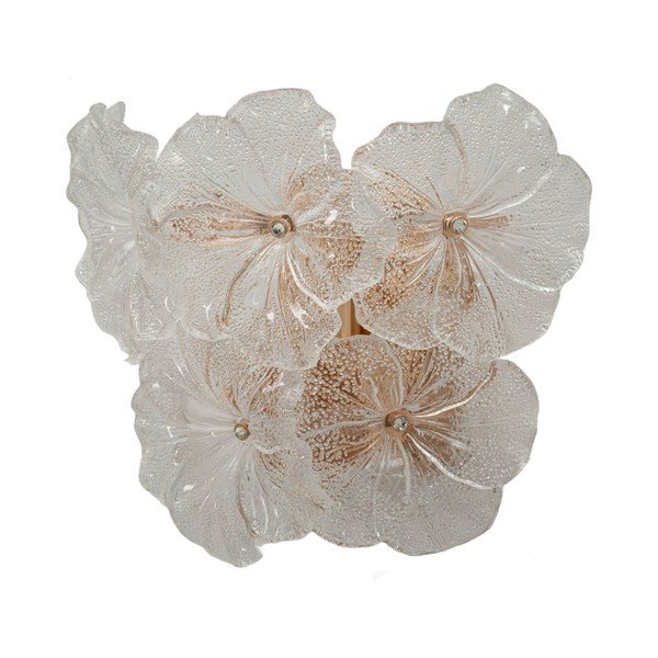 Sklenené nástenné svietidlo v zlatej farbe Ibiscus – Mauro Ferretti-image-4