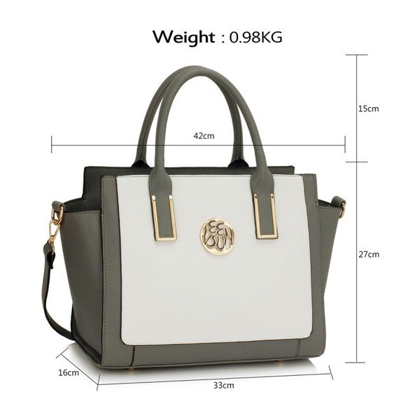 Kabelka L&S Teri Grey & White-image-3