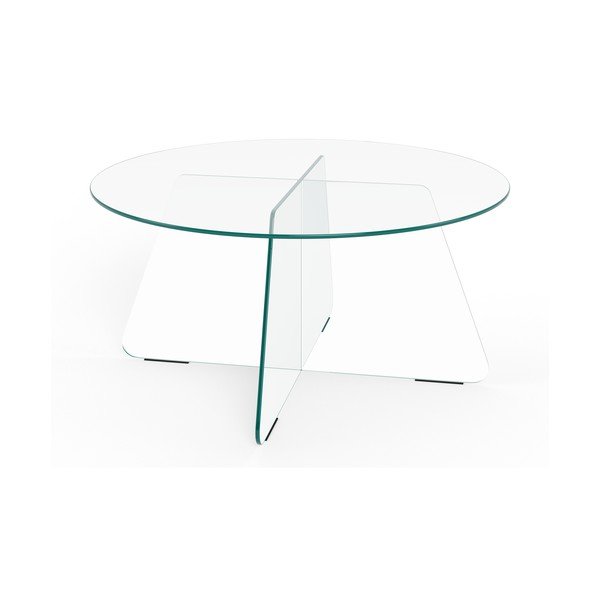 Sklenený okrúhly konferenčný stolík ø 80 cm Samos – Actona