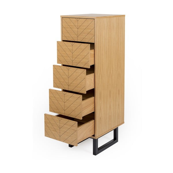 Komoda v dubovom dekore Woodman Camden Herringbone, 40 x 123 cm-image-3