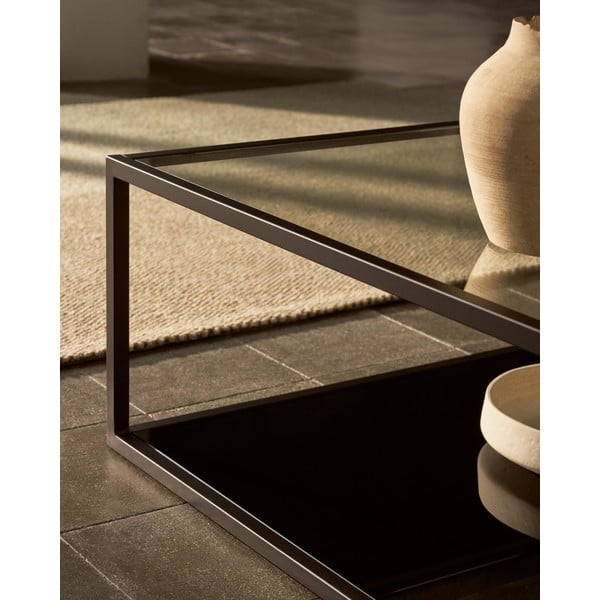 Čierny konferenčný stolík Kave Home Green Hill, 80 x 80 cm-image-2