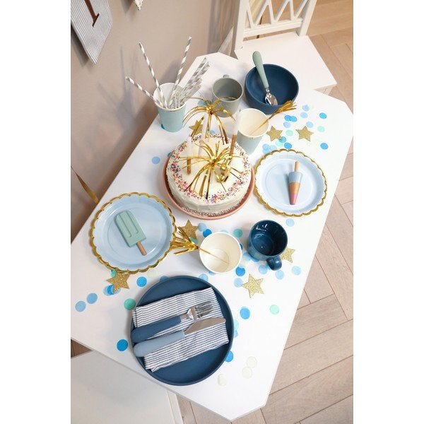 Zelený/modrý detský príbor 3 ks zo silikónu Ocean Mix – Cam Cam Copenhagen-image-2