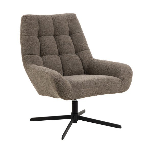 Sivo-hnedé kreslo z textílie buklé Paris – Actona