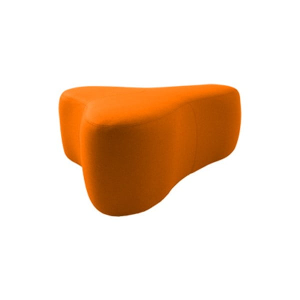 Oranžový puf Softline Chat Valencia Orange, dĺžka 90 cm