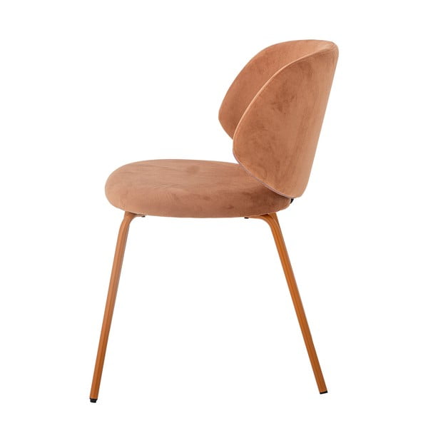 Oranžové zamatové jedálenské stoličky v súprave 2 ks Ponte – Bloomingville-image-4