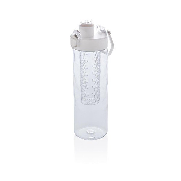 Biela fľaša so sitkom na ovocie XD Exclusive Honeycomb, 700 ml