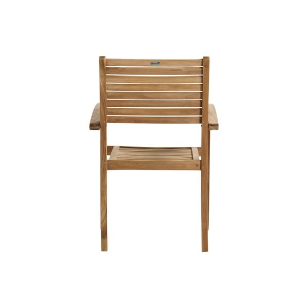 Drevená záhradná stolička v prírodnej farbe Sunderland – Hartman-image-3
