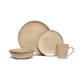 Béžová kameninová jedálenská súprava 16 ks Glosia - Bonami Selection