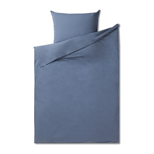 Modré bavlnené obliečky na jednolôžko Casa Di Bassi Softtouch, 155 × 220 cm