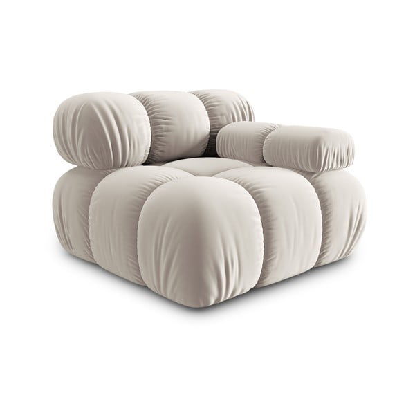 Béžový zamatový modul pohovky (pravý roh) Bellis – Micadoni -image-3