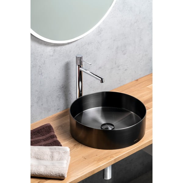 Stojančeková umývadlová batéria v lesklej striebornej farbe Solaris – Sapho-image-1