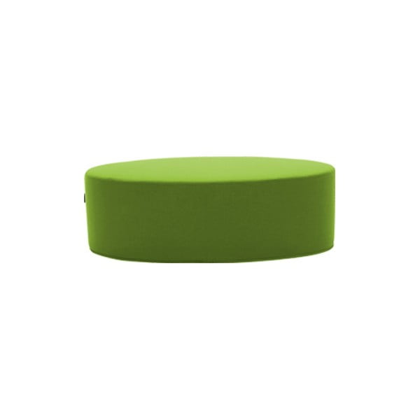 Zelený puf Softline Bon-Bon Felt Melange Green, dĺžka 60 cm