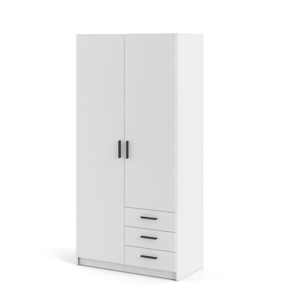 Biela šatníková skriňa 99x200 cm Sprint – Tvilum-image-4