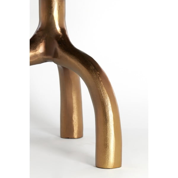 Sklenený okrúhly konferenčný stolík v bronzovej a béžovej farbe ø 65 cm Mello – Light & Living-image-4