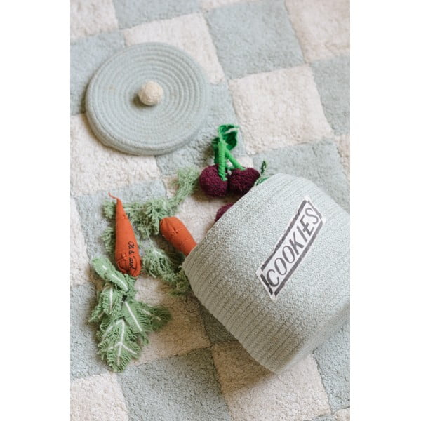 Svetlomodrý látkový detský kôš na hračky ø 20x26 cm Cookie Jar – Lorena Canals-image-1