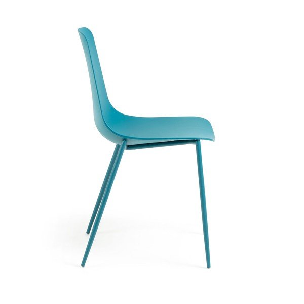 Tyrkysovomodrá jedálenská stolička Kave Home Wassu-image-2