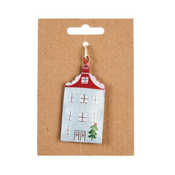 Ručne maľovaná kovová ozdoba na stromček Rex London Hous-image-2