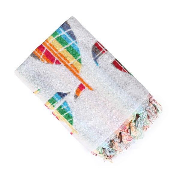 Farebná plážová osuška z bavlny Strippin, 70 × 140