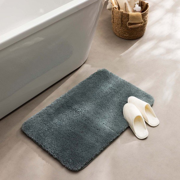 Sivozelená kúpeľňová predložka 50x80 cm Mael – douceur d'intérieur-image-1