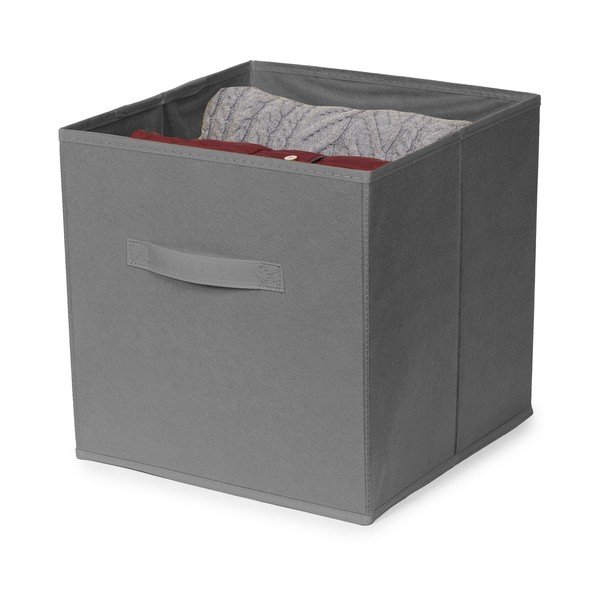 Tmavosivý plastový úložný box 31x31x31 cm – Compactor-image-1