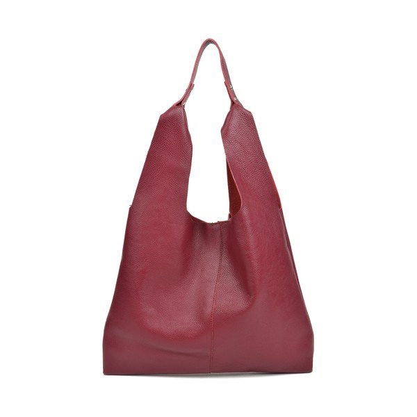 Vínovočervená kožená kabelka Sofia Cardoni Hobo-image-3