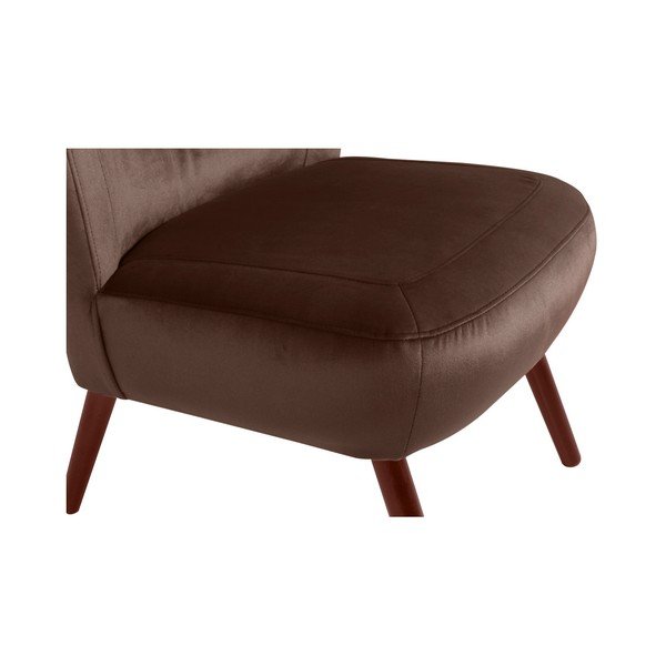 Tmavohnedé kreslo Max Winzer Sari Velvet-image-3