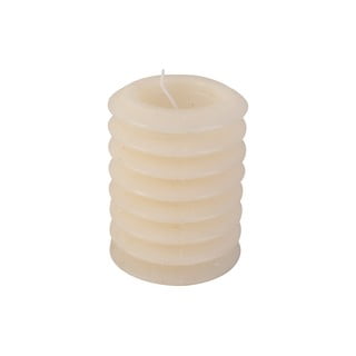 Krémovobiela sviečka PT LIVING Layered, výška 10 cm