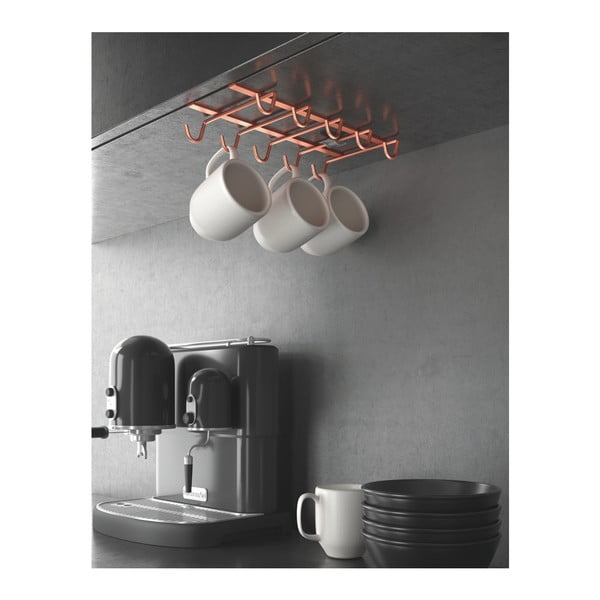 Závesný držiak na hrnčeky Metaltex v medenej farbe-image-1