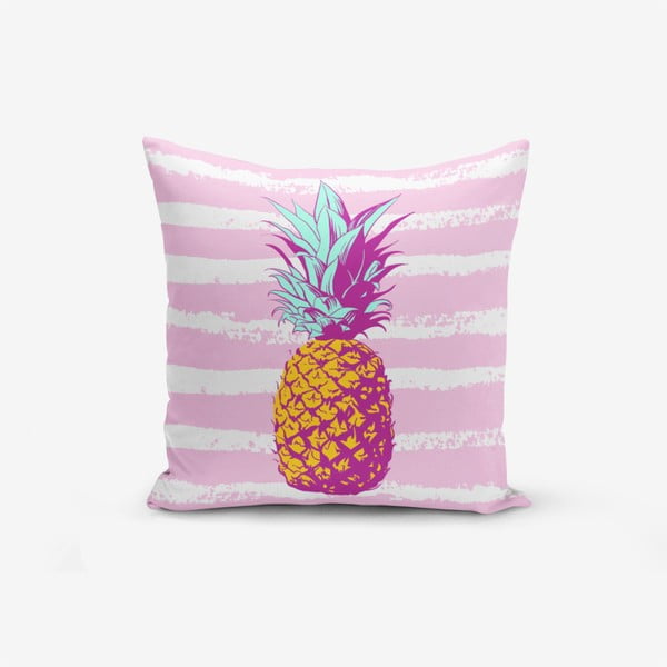 Obliečka na vankúš s prímesou bavlny Minimalist Cushion Covers Colorful Pineapple, 45 × 45 cm