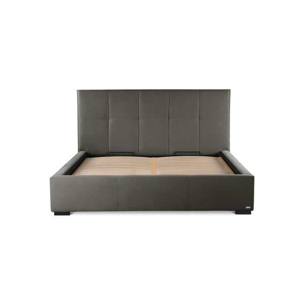 Sivá dvojlôžková posteľ s úložným priestorom Guy Laroche Home Allure, 140 × 200 cm