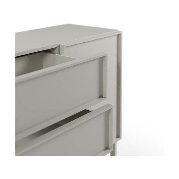 Krémovobiela komoda 160x80x42 cm Brise – Marckeric-image-2
