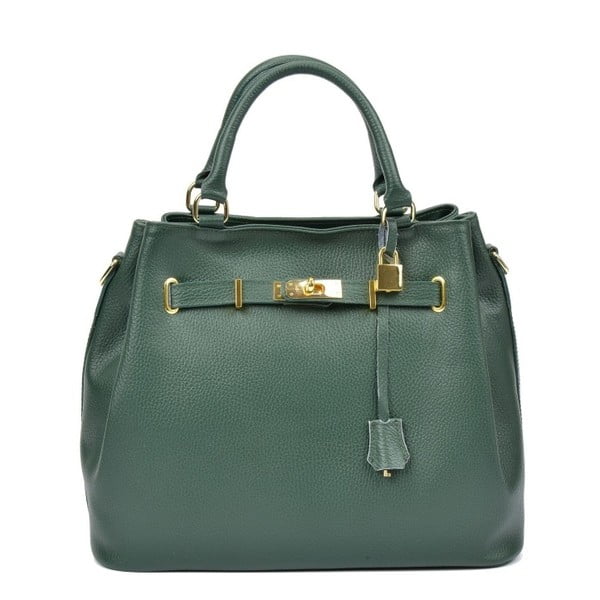 Zelená kožená kabelka Isabella Rhea Paris Verde