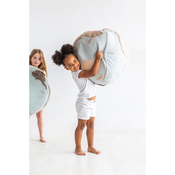 Modrý/béžový detský sedací vak World Map – Lorena Canals-image-4