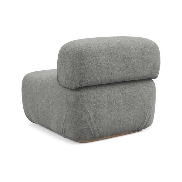 Sivý modul pohovky z textílie buklé Ailani – Makamii-image-3