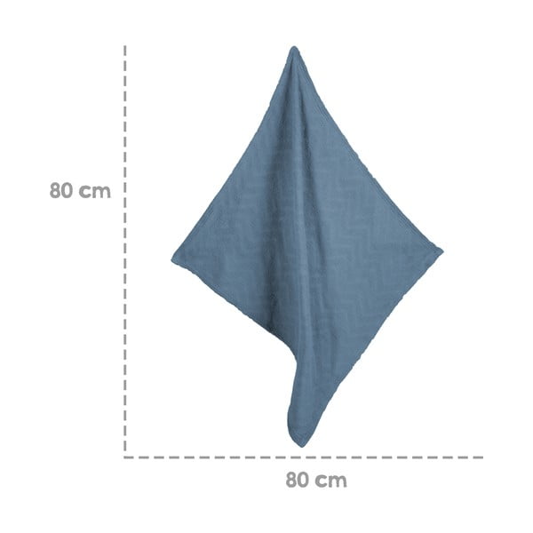 Modrá pletená detská deka z Bio bavlny 80x80 cm Seashells – Roba-image-2