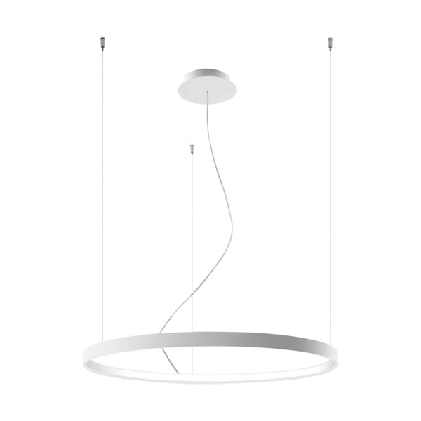 Biele závesné svietidlo Nice Lamps Ganica, ø 80 cm