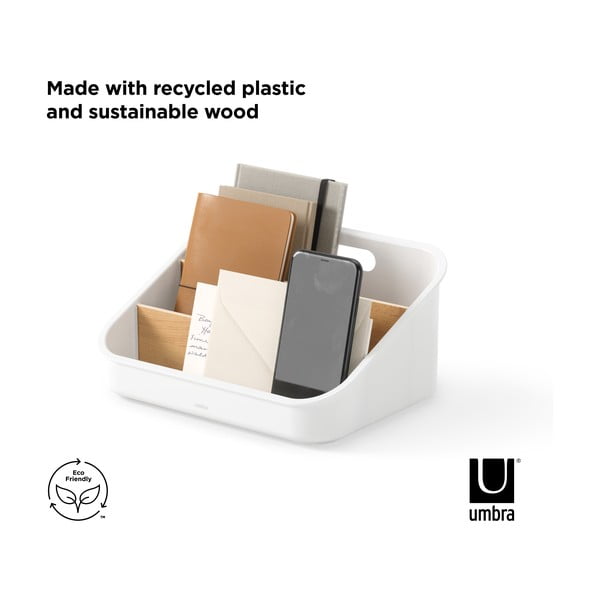 Biely plastový kúpeľňový organizér na kozmetiku Bellwood - Umbra-image-4