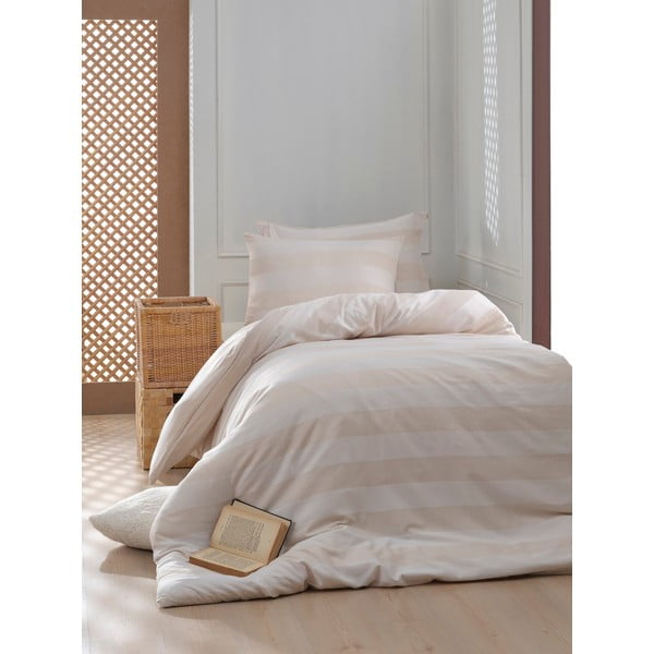 Béžové damaškové obliečky na jednolôžko 140x200 cm Max Yollu – Mijolnir