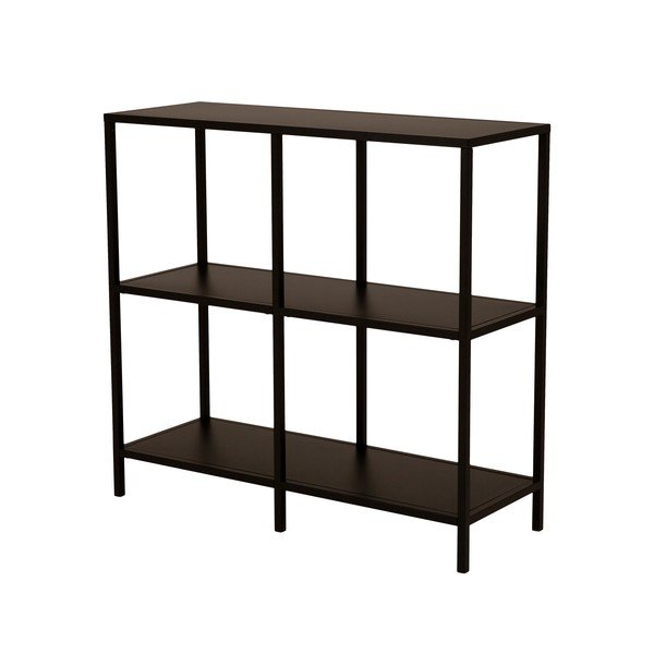 Čierny kovový regál Canett Lite, šírka 100 cm-image-2