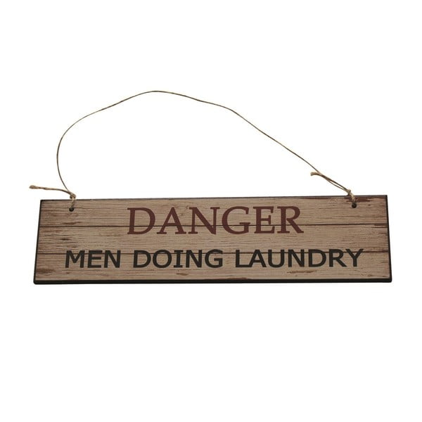 Závesná ceduľa Men Doing Laundry