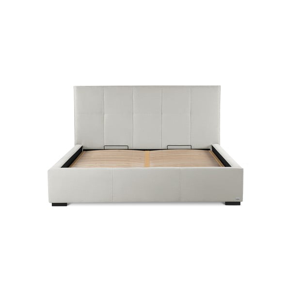 Krémovobiela dvojlôžková posteľ s úložným priestorom Guy Laroche Home Allure, 180 × 200 cm