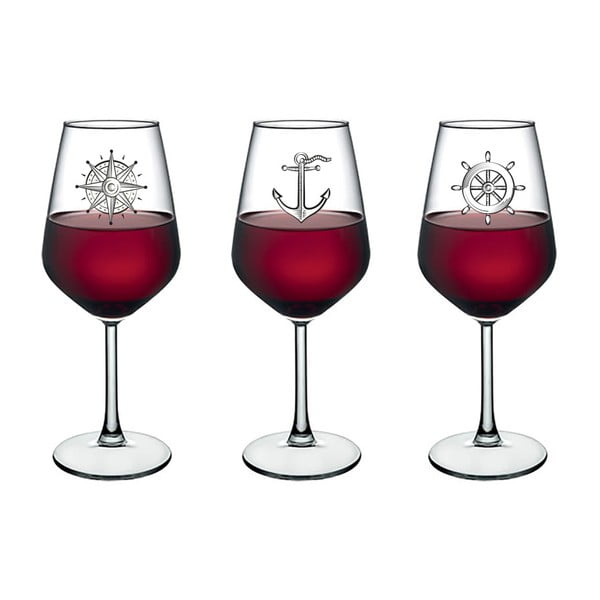 Sada 4 pohárov na víno Vivas Marine, 345 cm