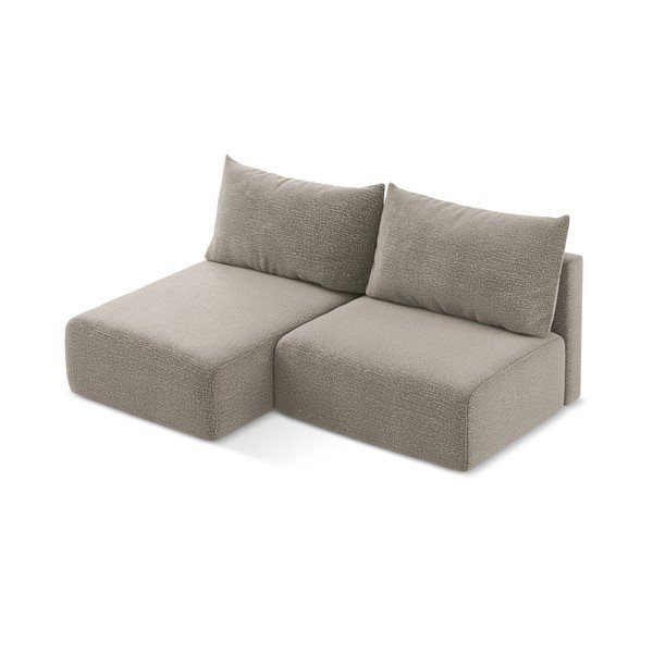 Béžová rozkladacia/s úložným priestorom rohová pohovka (ľavý roh) Kalena – Makamii-image-3