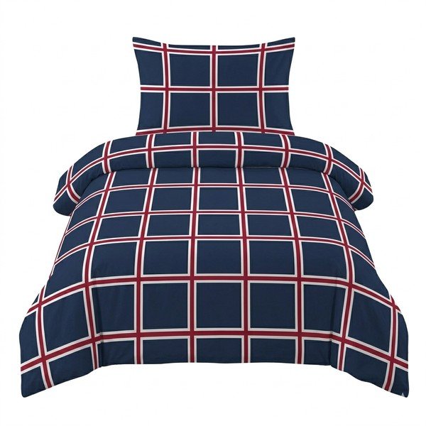 Tmavomodré bavlnené obliečky na jednolôžko 140x200 cm Frank – Cotton House