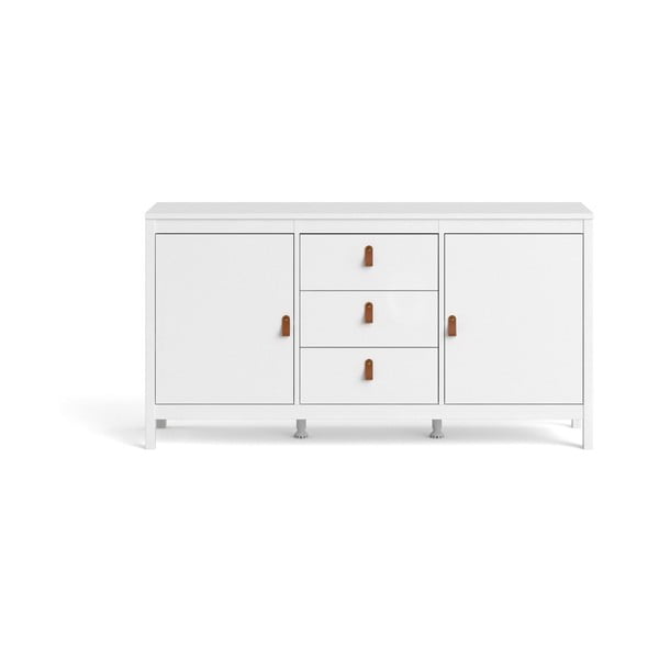 Biela nízka komoda 151x80 cm Madrid – Tvilum