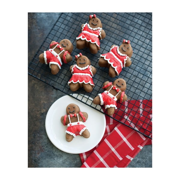 Forma na 6 minibáboviek v striebornej farbe Nordic Ware Girls And Boys, 1,1 l-image-1