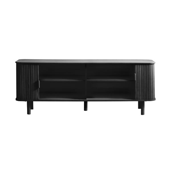 Čierny TV stolík v dekore duba 160x56 cm Cavo – Unique Furniture-image-2