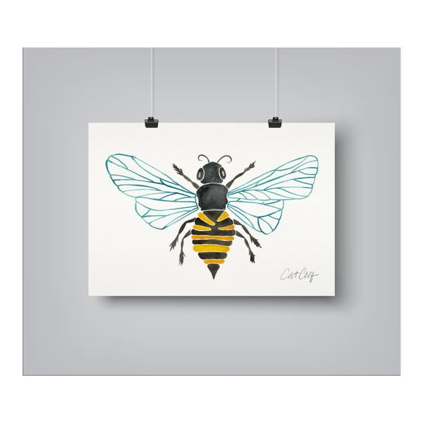 Plagát Americanflat Honey Bee, 30 x 42 cm