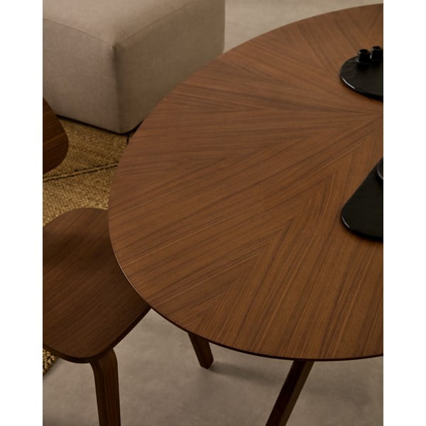 Jedálenský stôl s doskou v dekore orechového dreva 110x180 cm Naanim – Kave Home-image-1